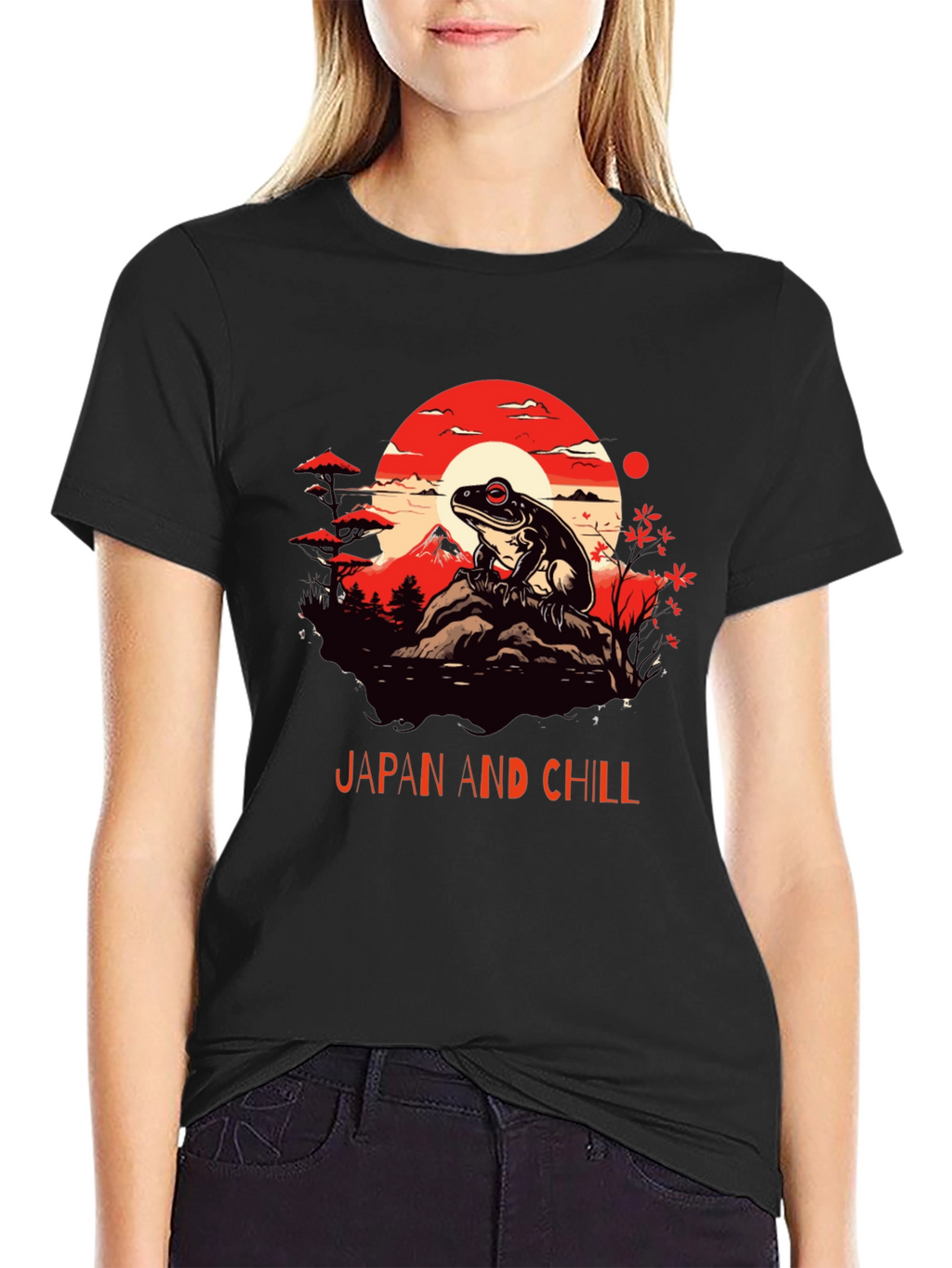 Japan and Chill Frog Graphic Tee