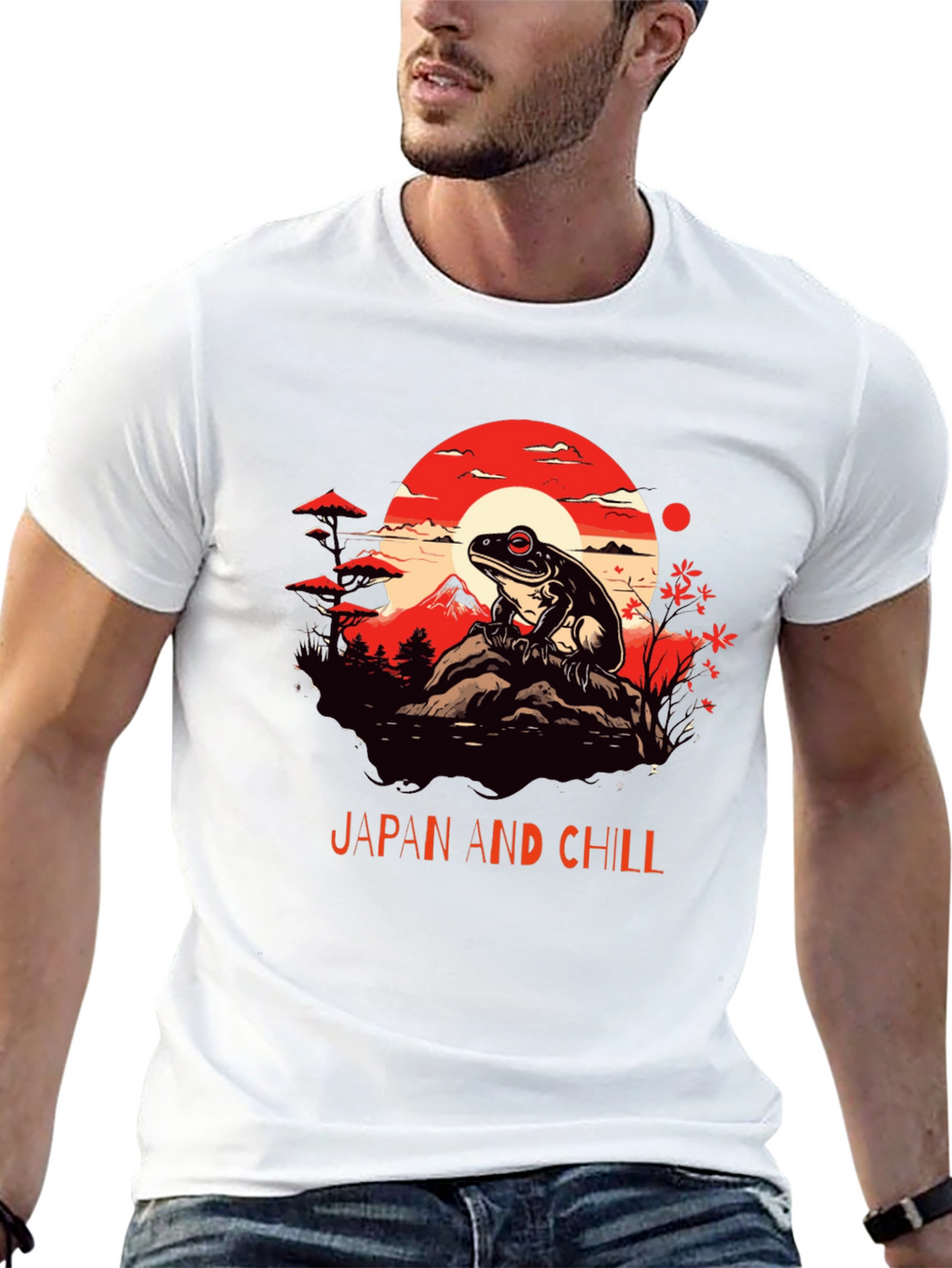 Japan and Chill Frog Graphic Tee