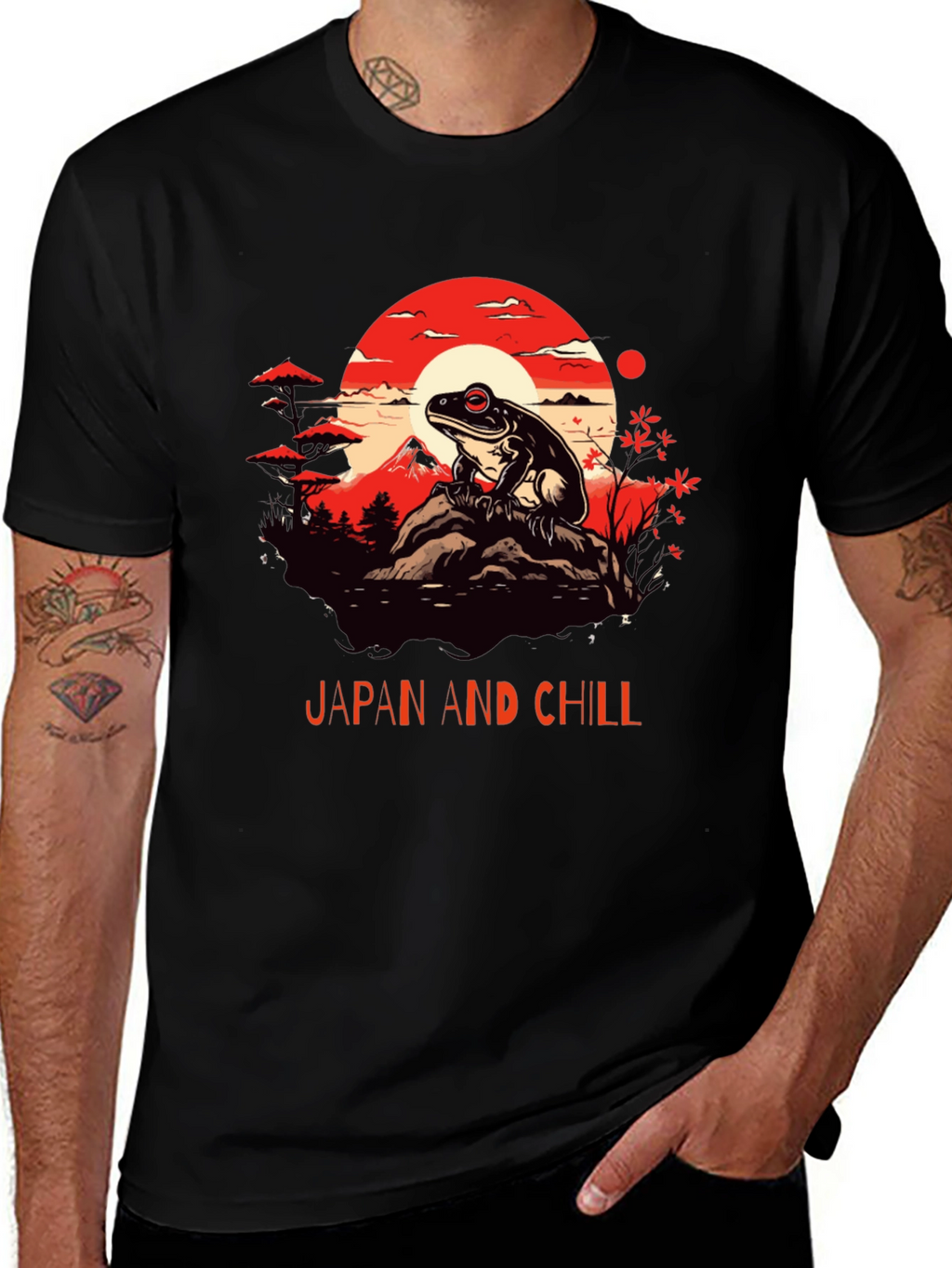 Japan and Chill Frog Graphic Tee