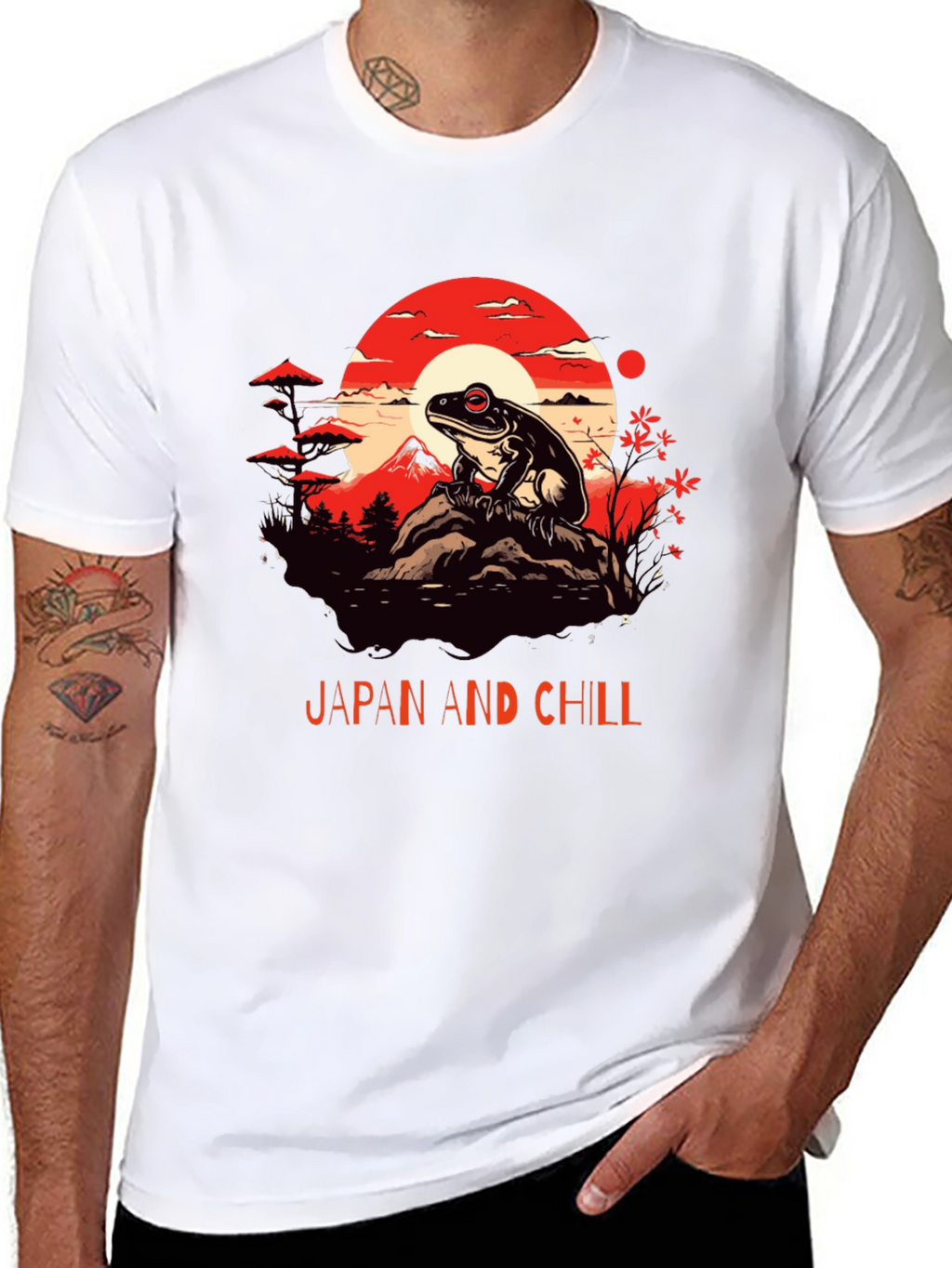 Japan and Chill Frog Graphic Tee