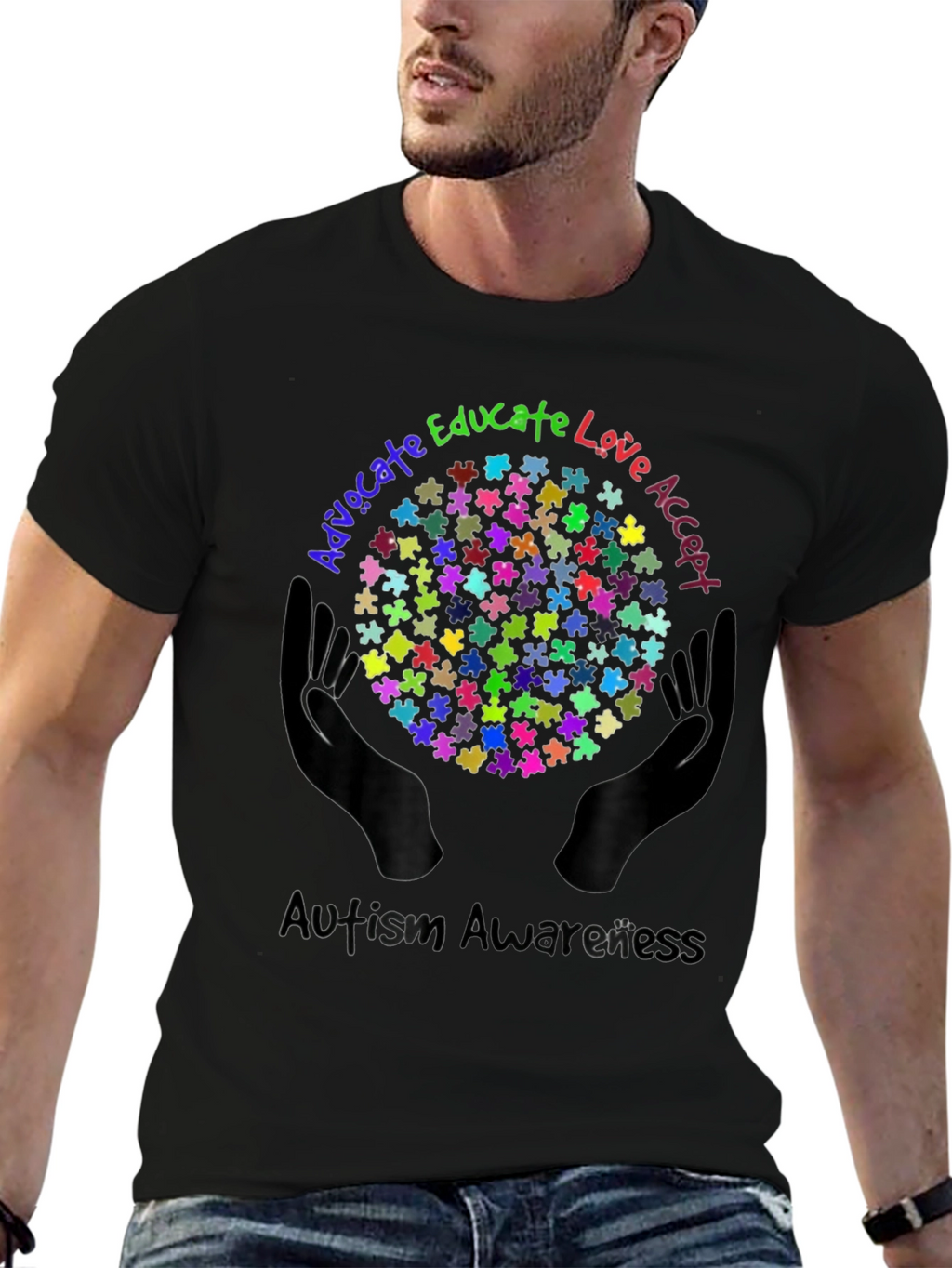 Autism Awareness Puzzle Piece Graphic Tee