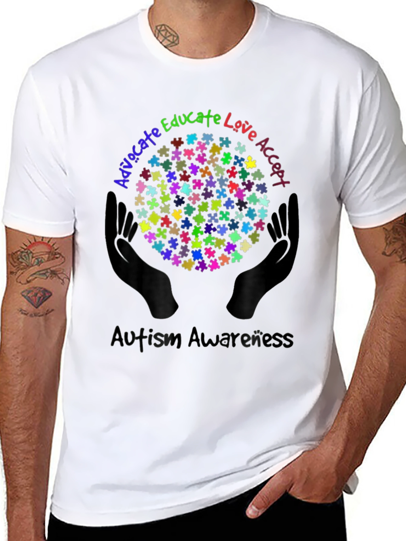 Autism Awareness Puzzle Piece Graphic Tee