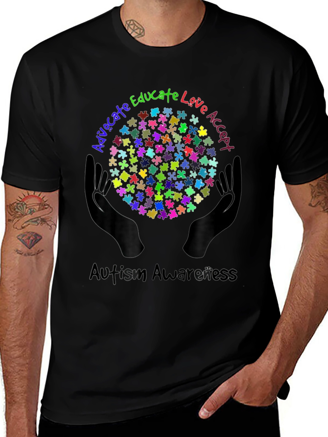 Autism Awareness Puzzle Piece Graphic Tee