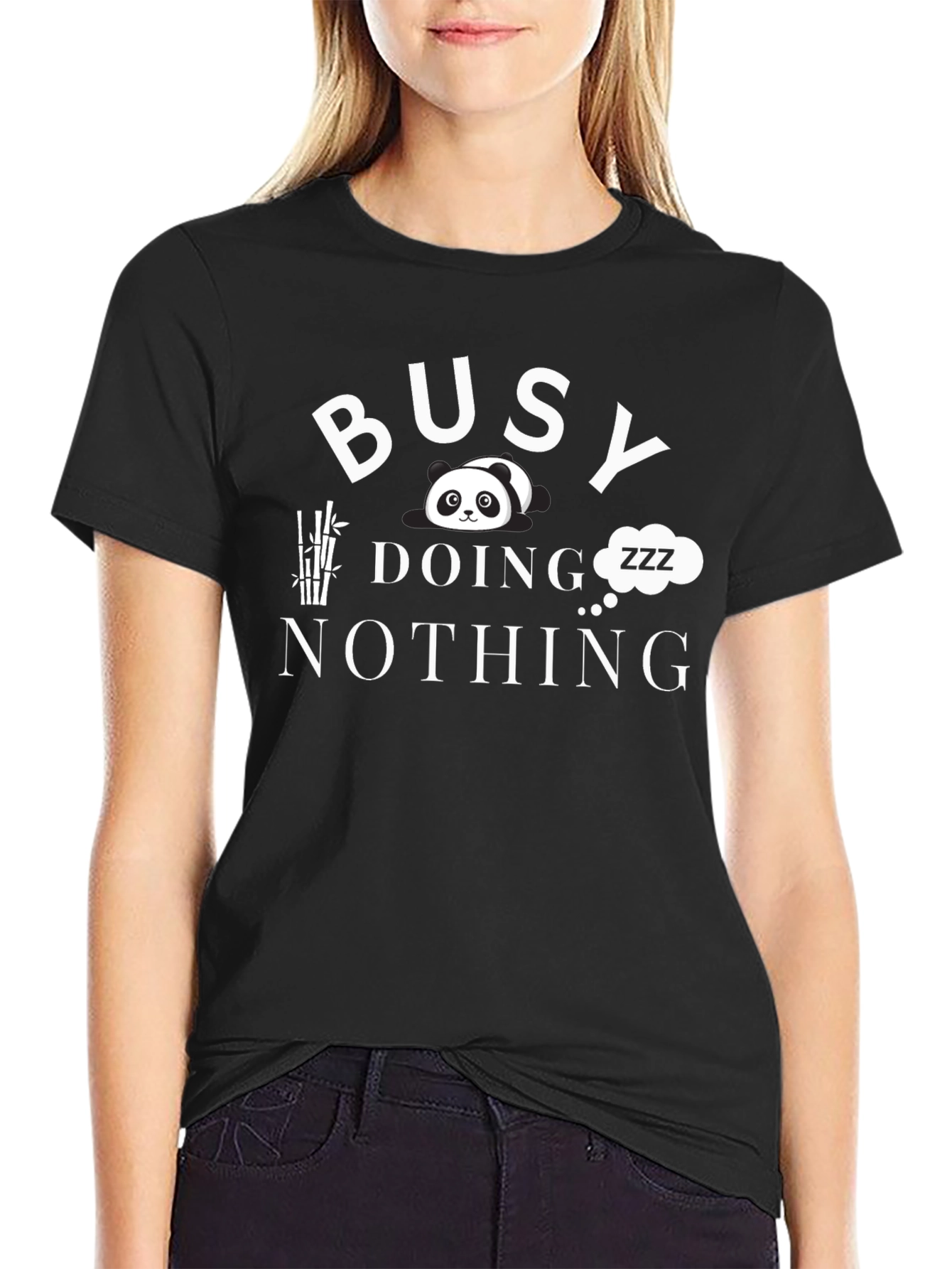 Busy Doing Nothing Panda T-Shirt