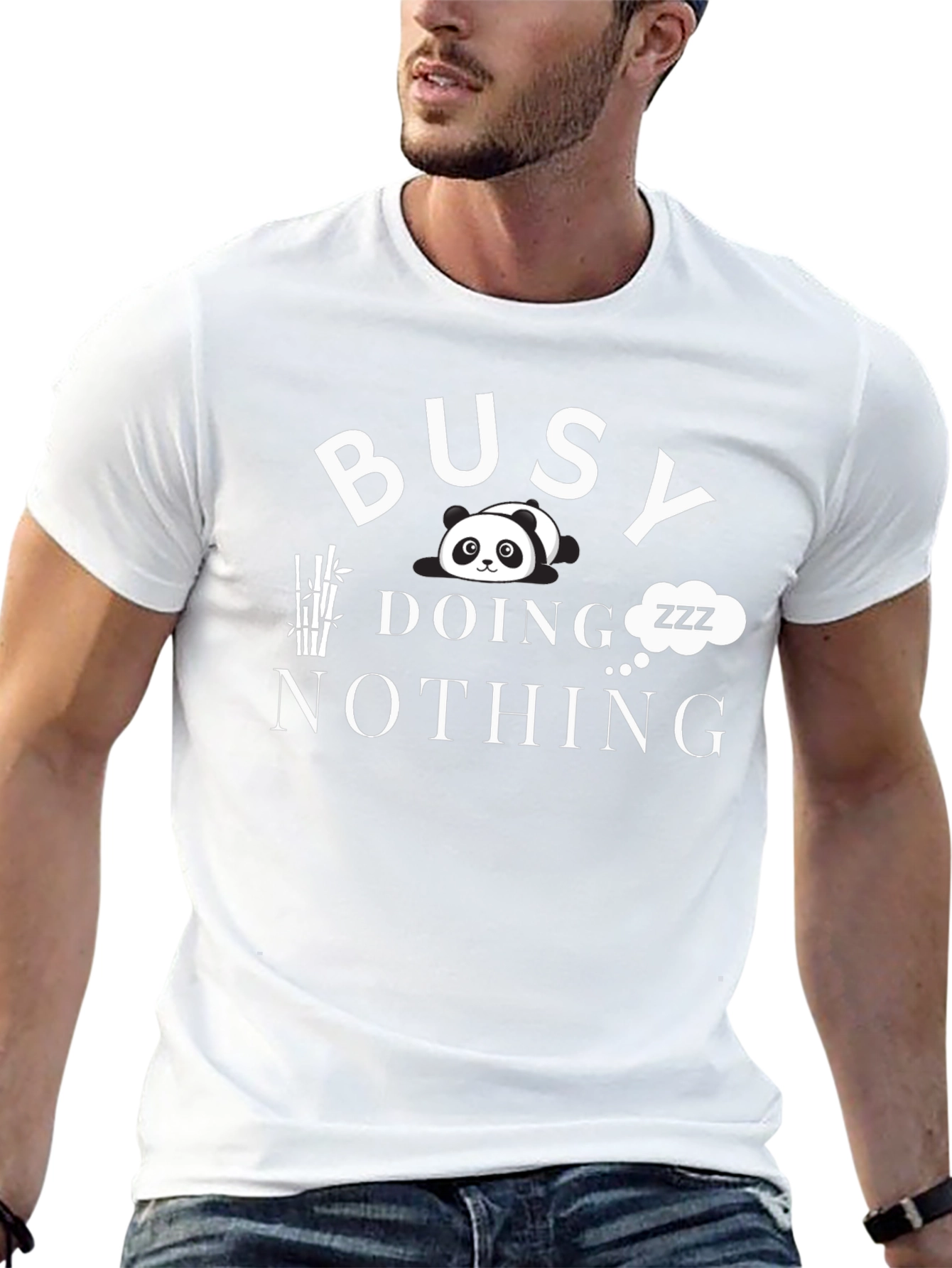 Busy Doing Nothing Panda T-Shirt