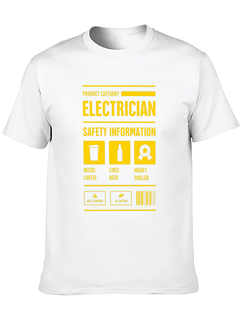 Electrician Safety Information Black T-Shirt