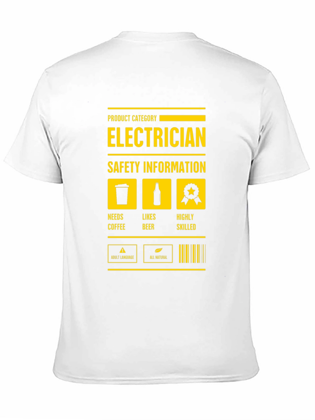 Electrician Safety Information Black T-Shirt