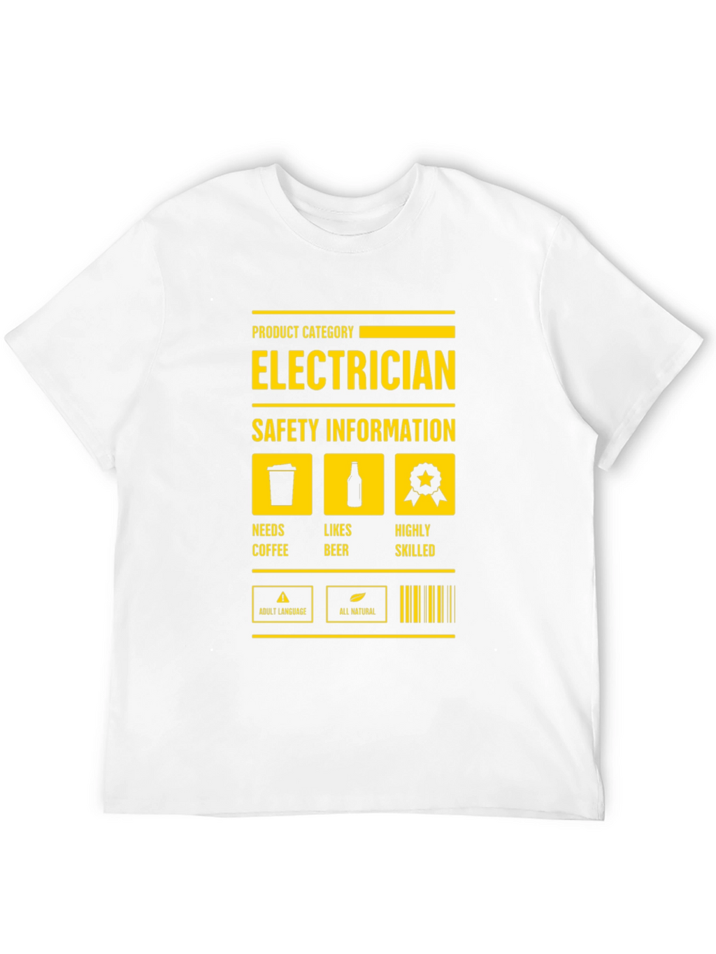 Electrician Safety Information Black T-Shirt