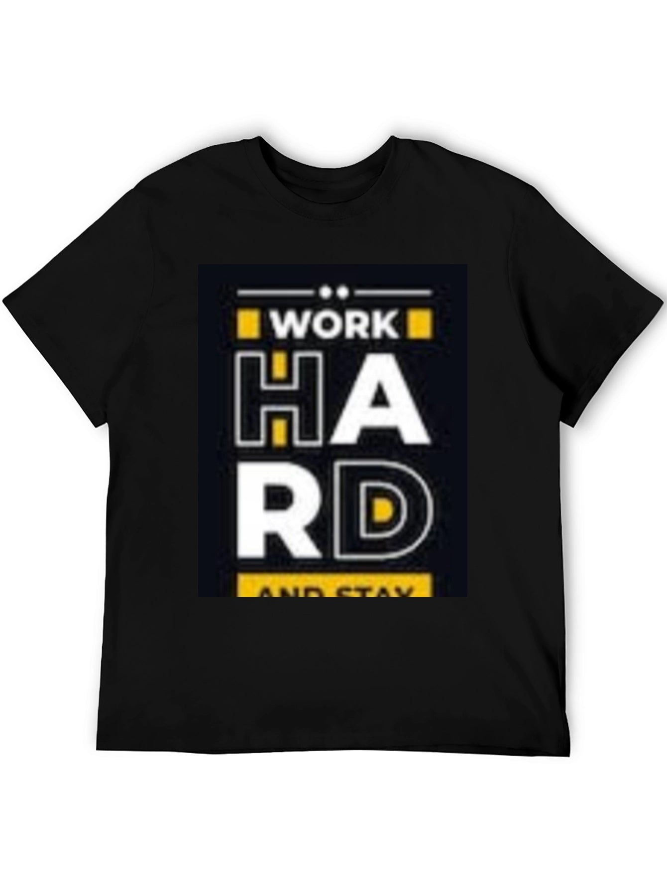 Work Hard Stay Positive Black Graphic Tee