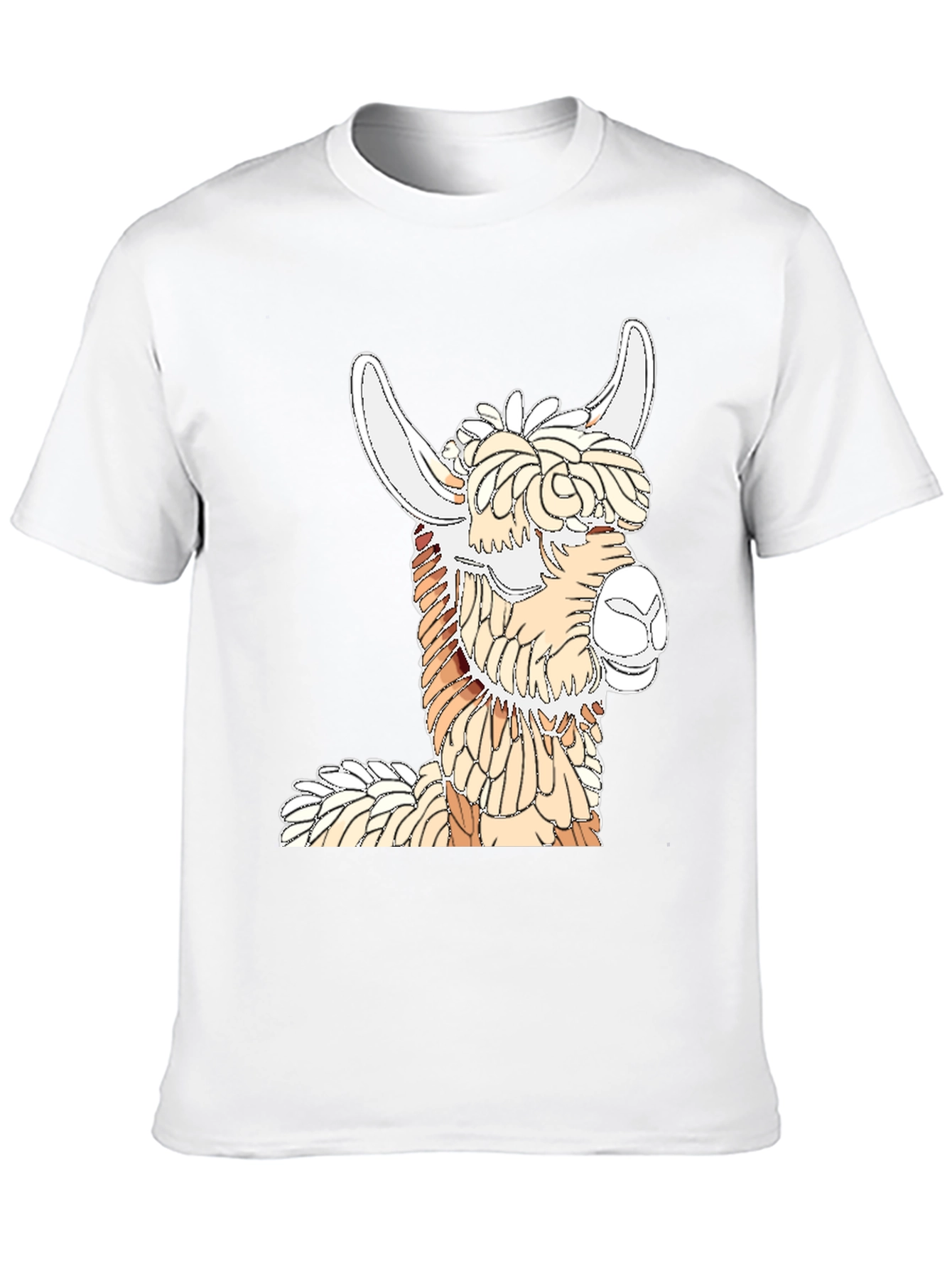 Llama Graphic Tee - Stylish Black Cotton T-Shirt