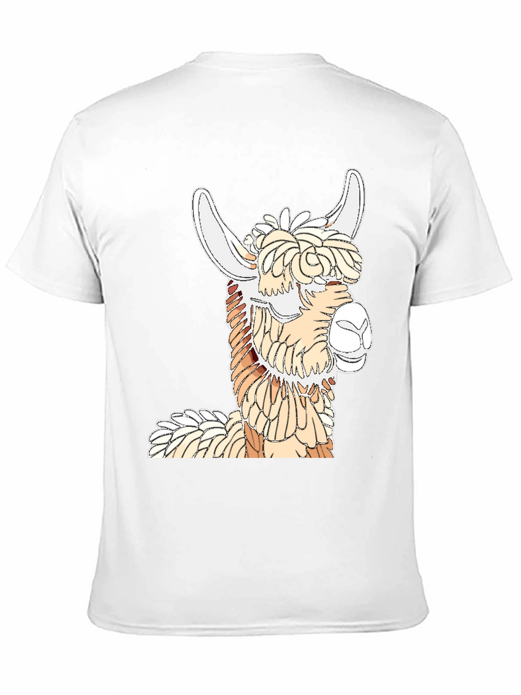 Llama Graphic Tee - Stylish Black Cotton T-Shirt