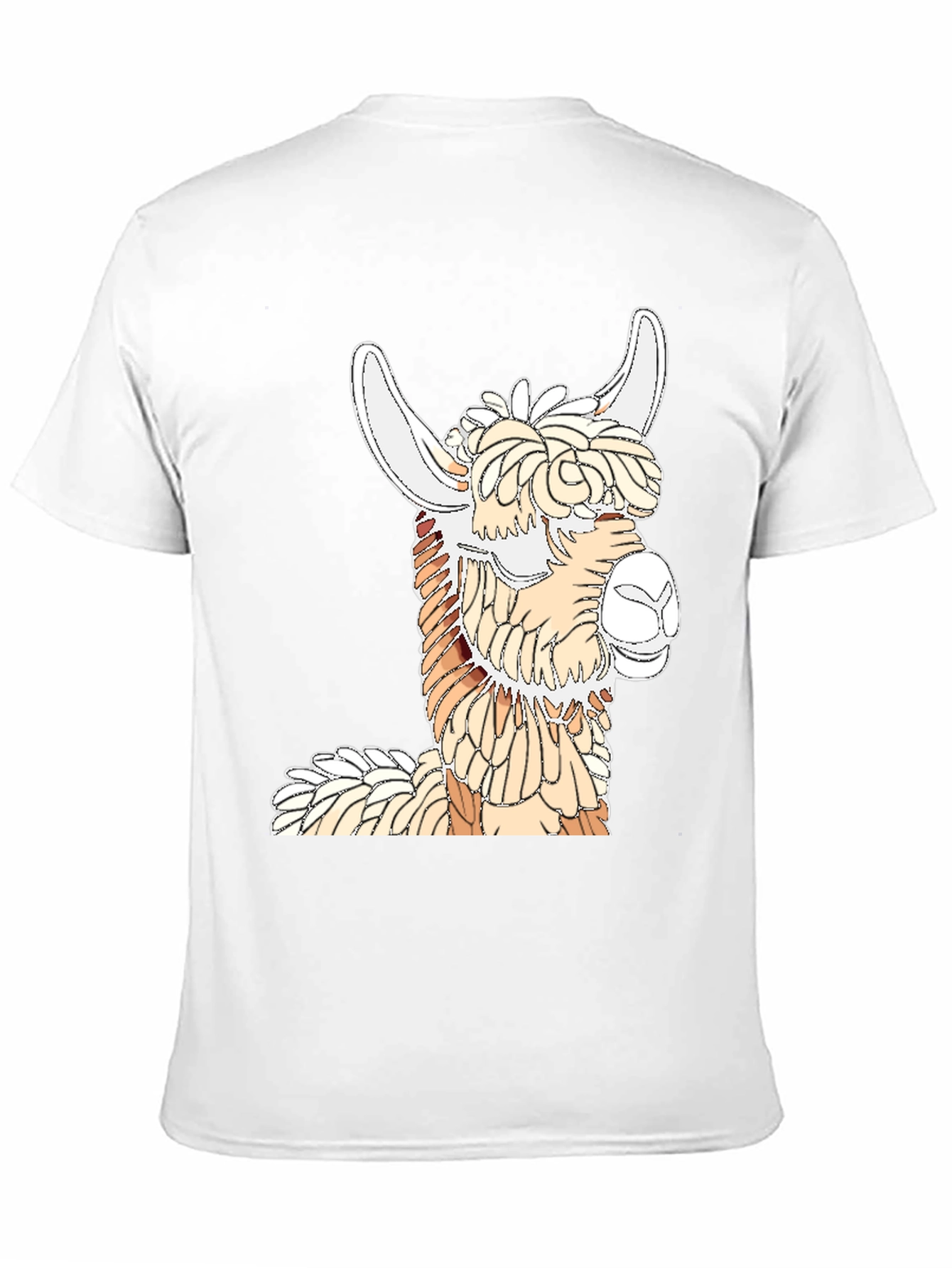 Llama Graphic Tee - Stylish Black Cotton T-Shirt