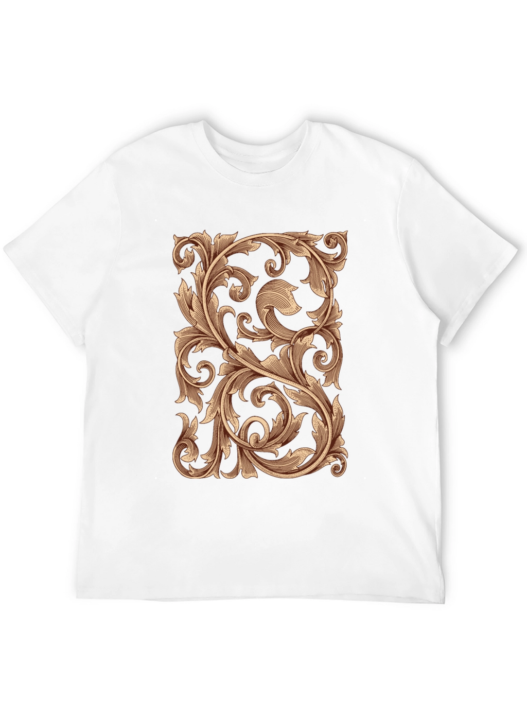 Ornate Scrollwork Graphic Tee - Black