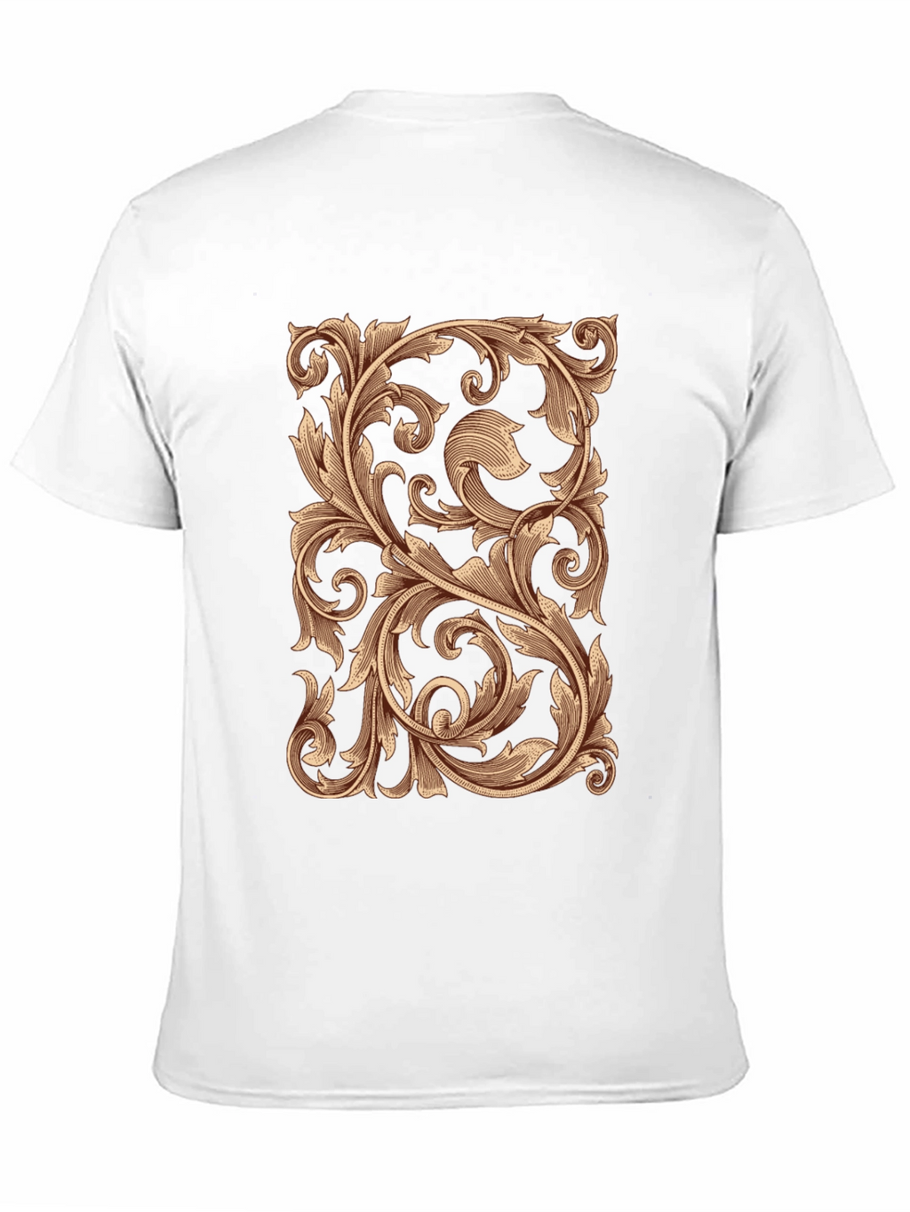 Ornate Scrollwork Graphic Tee - Black