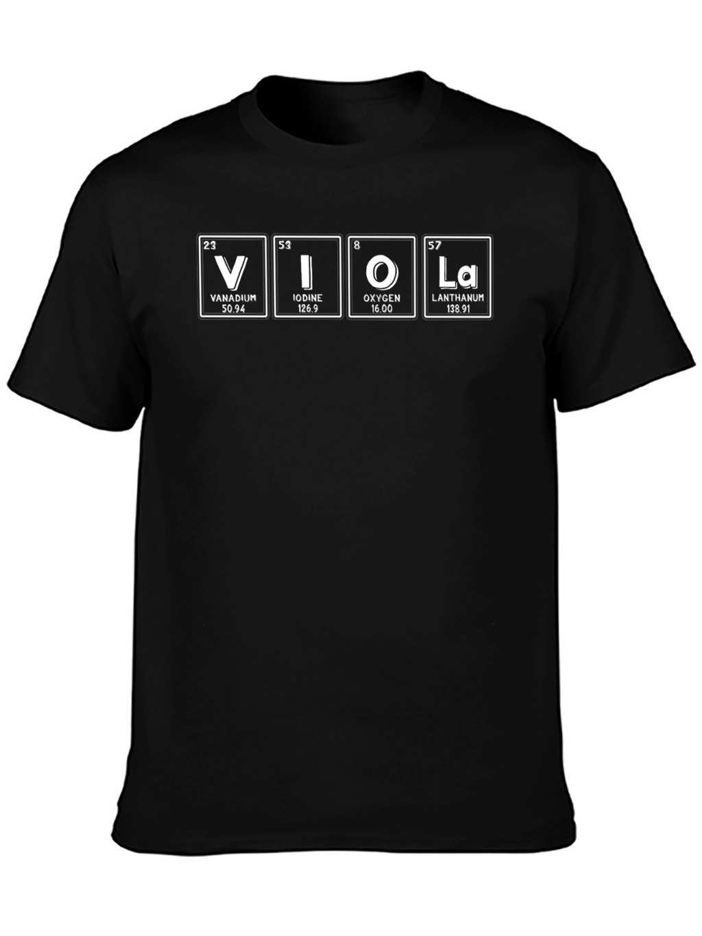 Viola Periodic Table Black T-Shirt - Science Music Gift