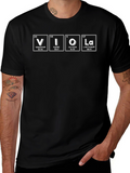 Viola Periodic Table Black T-Shirt - Science Music Gift