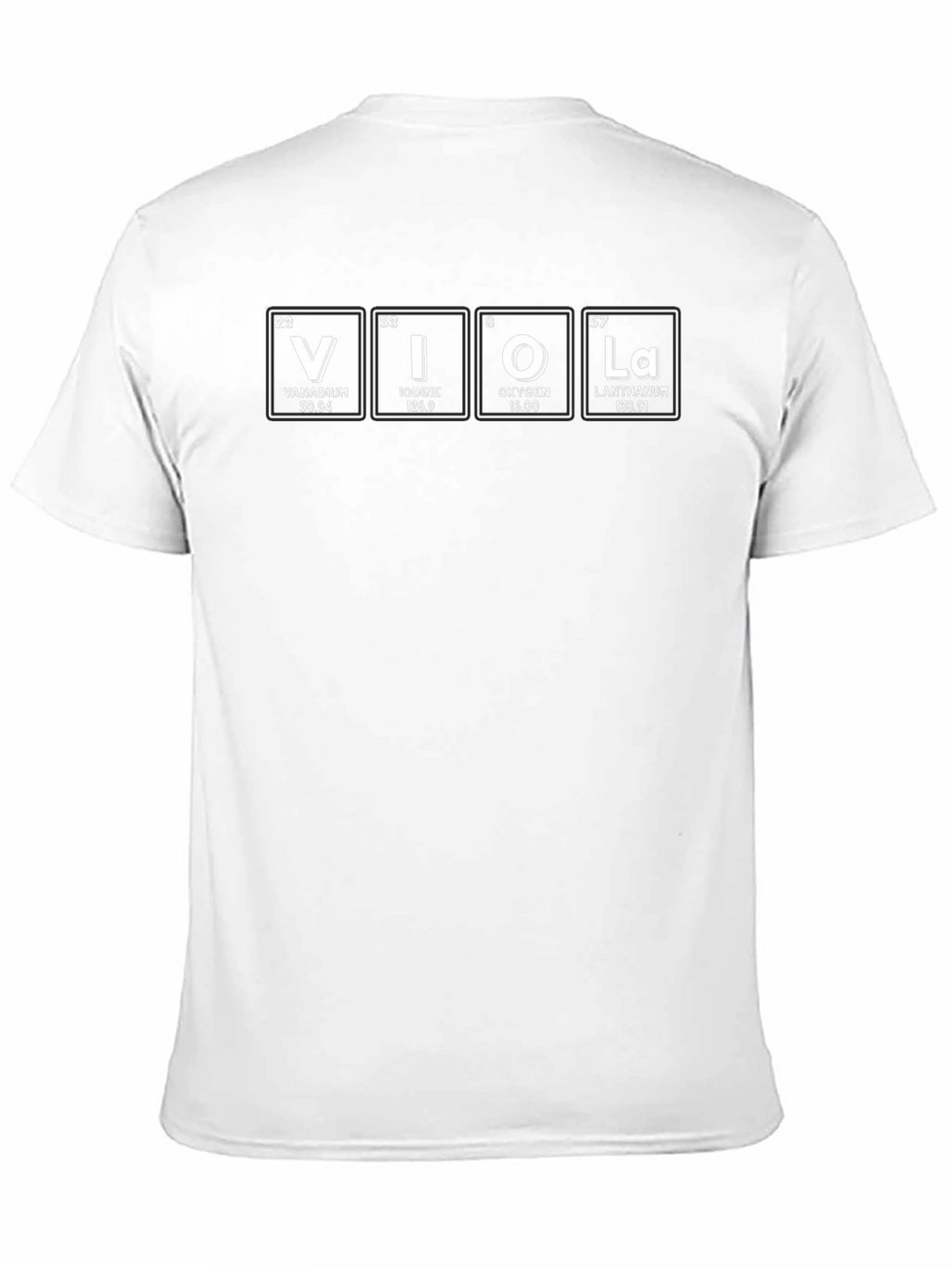 Viola Periodic Table Black T-Shirt - Science Music Gift