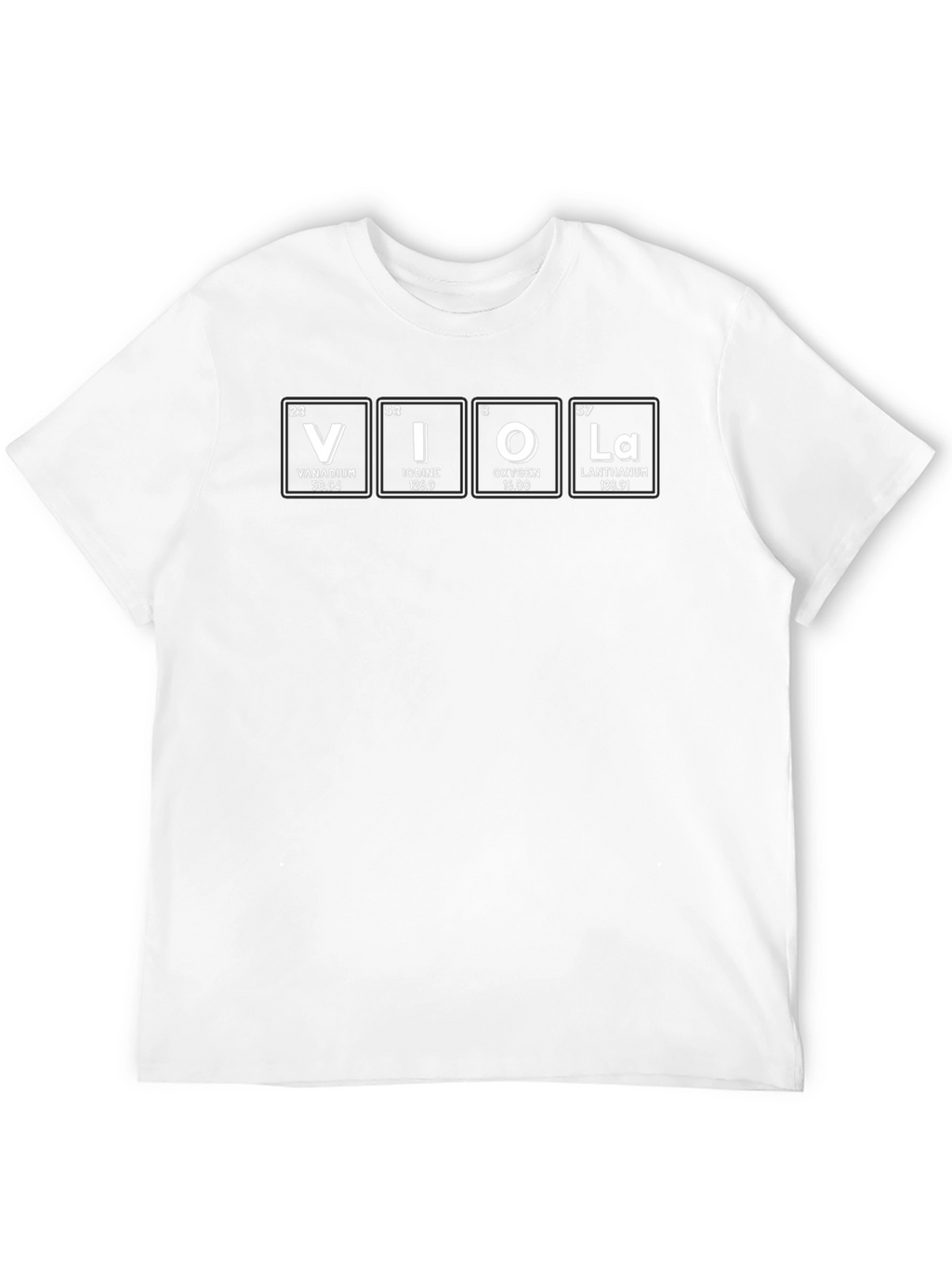 Viola Periodic Table Black T-Shirt - Science Music Gift