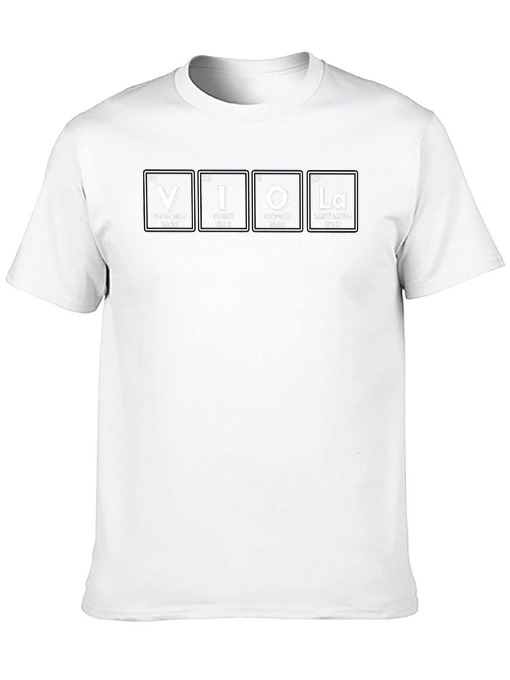 Viola Periodic Table Black T-Shirt - Science Music Gift