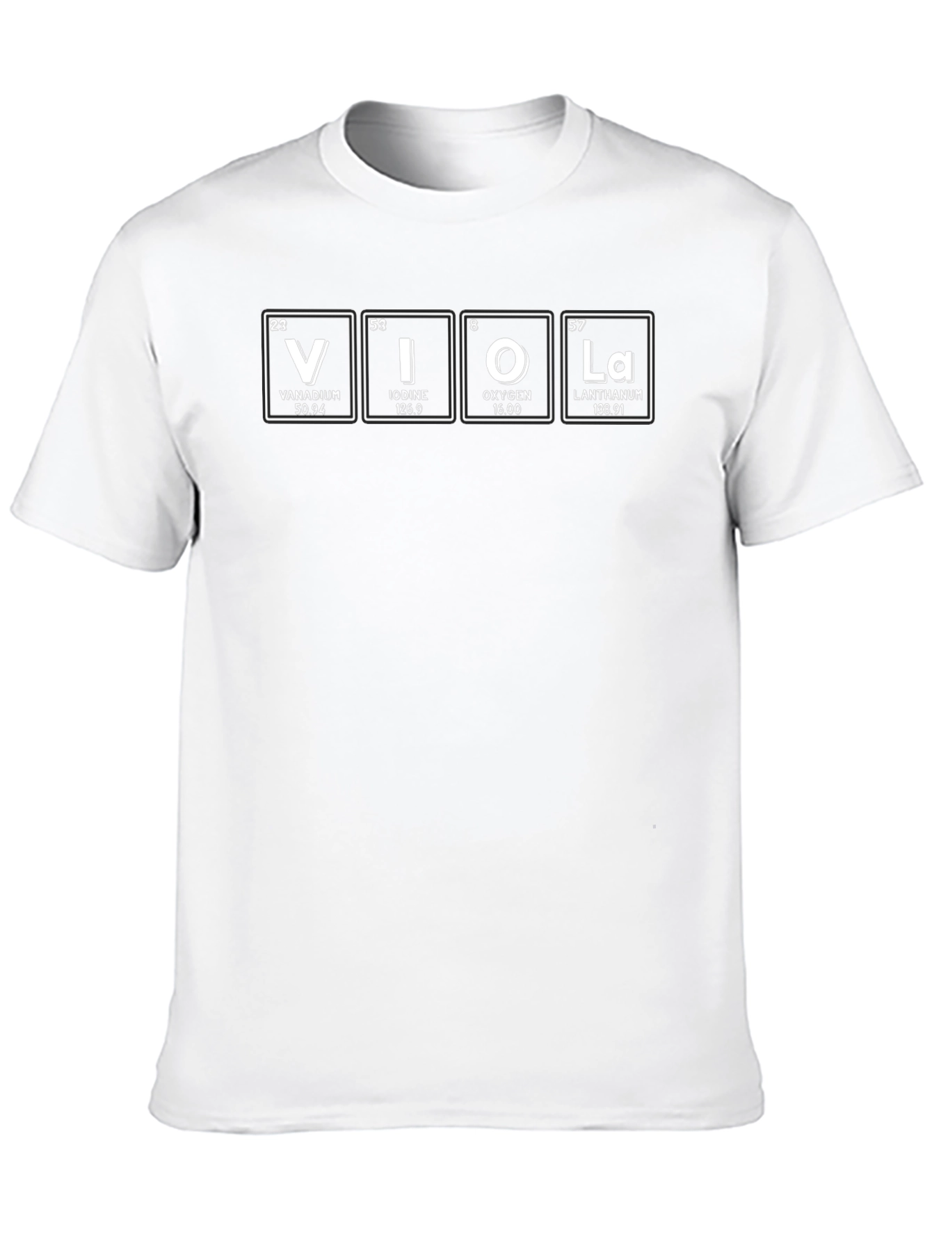 Viola Periodic Table Black T-Shirt - Science Music Gift