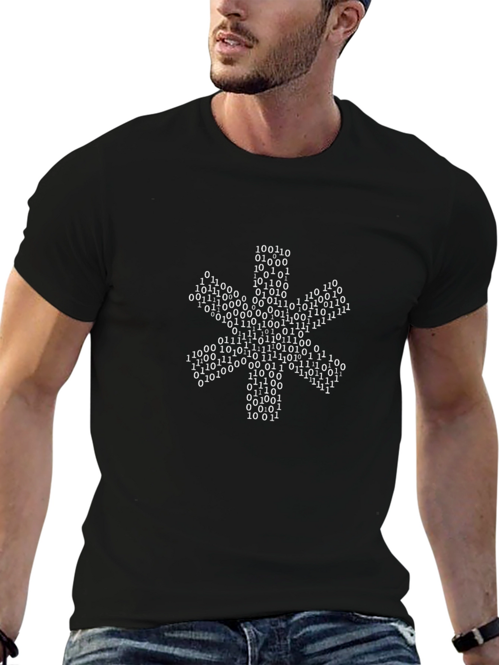 Binary Code Star of Life Graphic T-Shirt