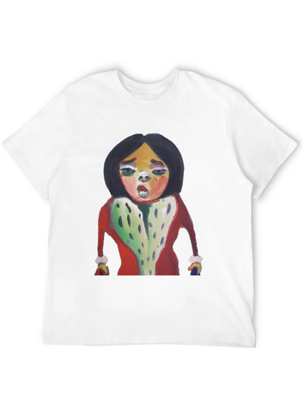 Unique Cartoon Graphic Tee - Black Cotton Casual Shirt