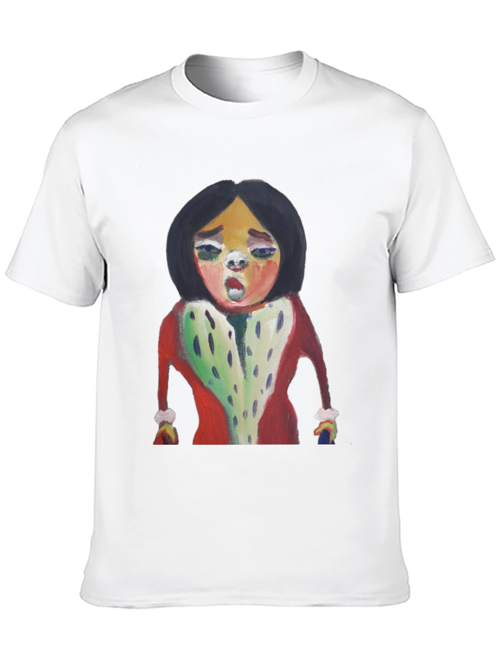 Unique Cartoon Graphic Tee - Black Cotton Casual Shirt