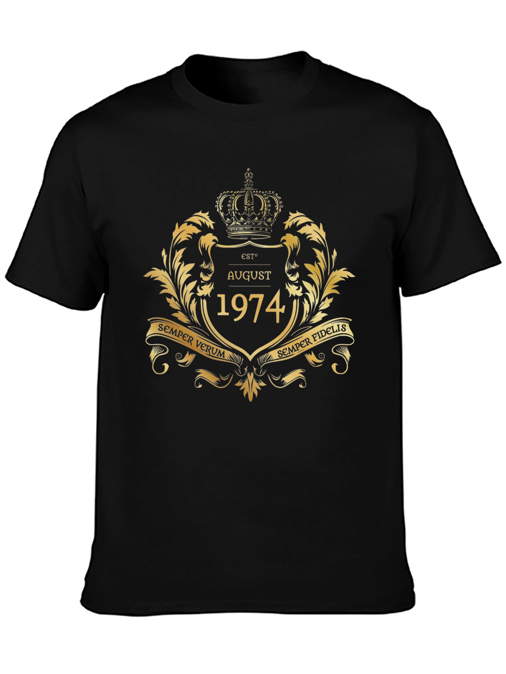 August 1974 T-Shirt Crown Design