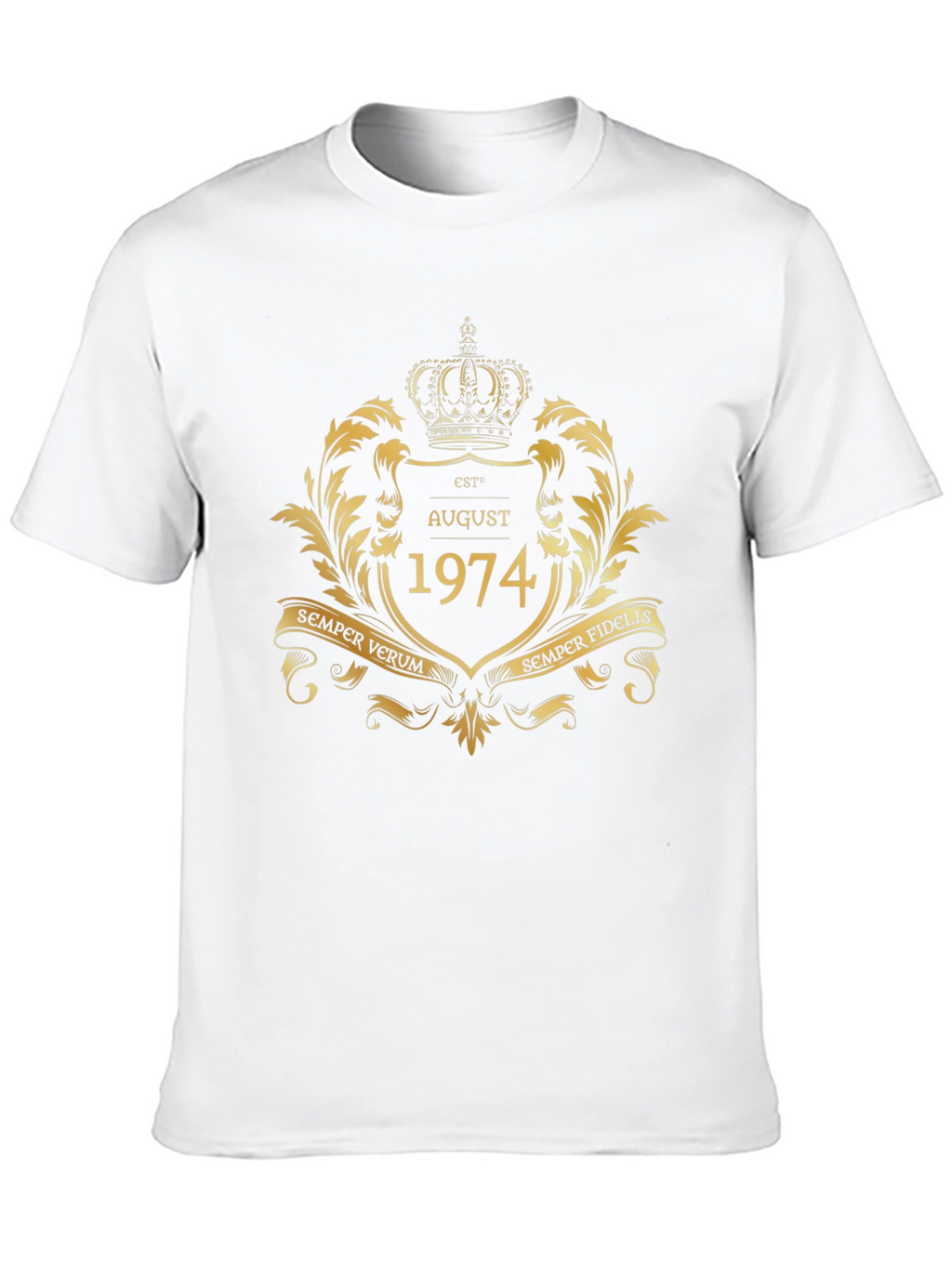 August 1974 T-Shirt Crown Design