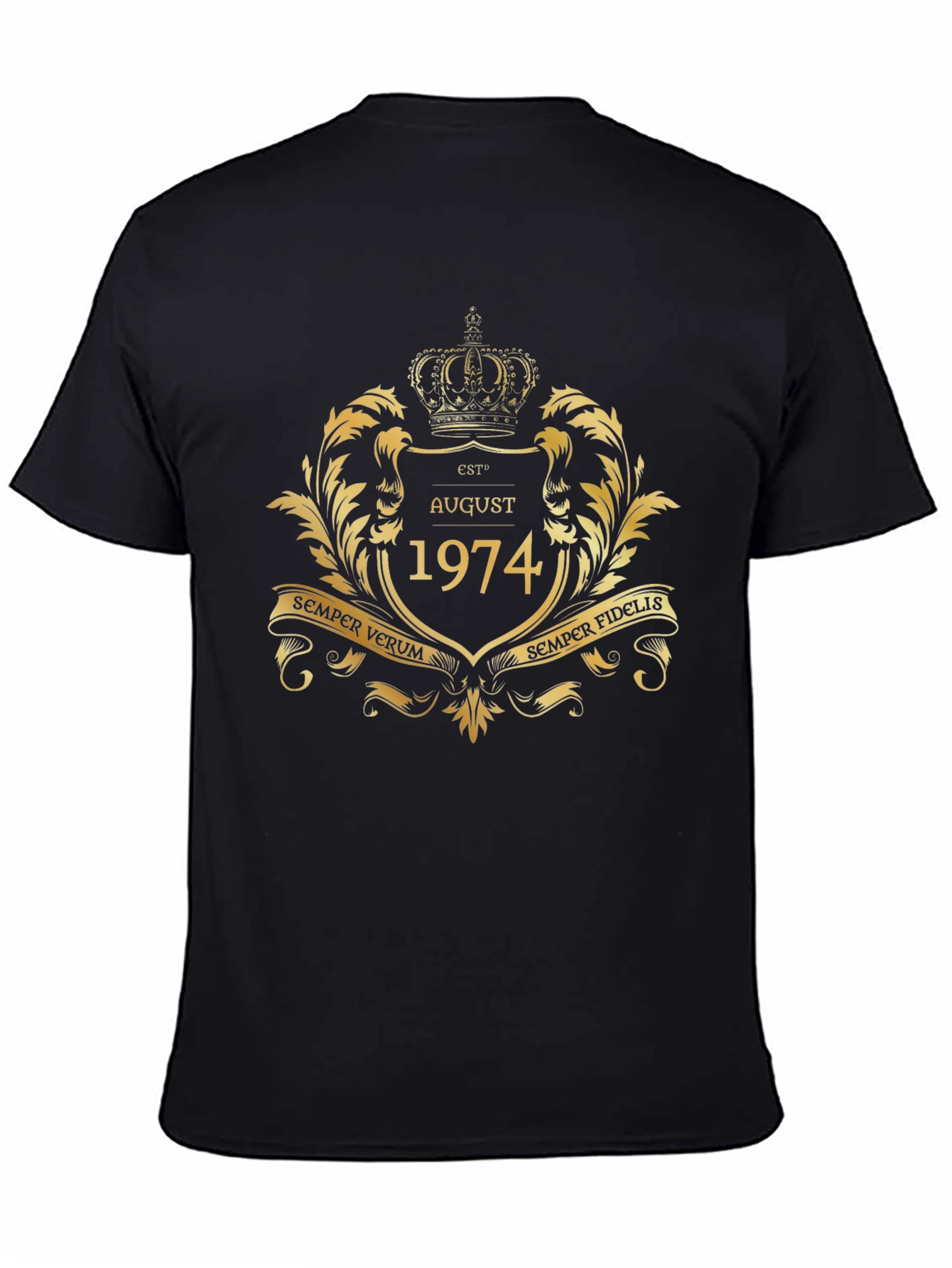August 1974 T-Shirt Crown Design