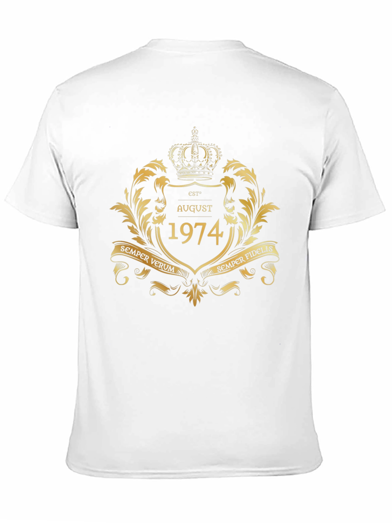 August 1974 T-Shirt Crown Design
