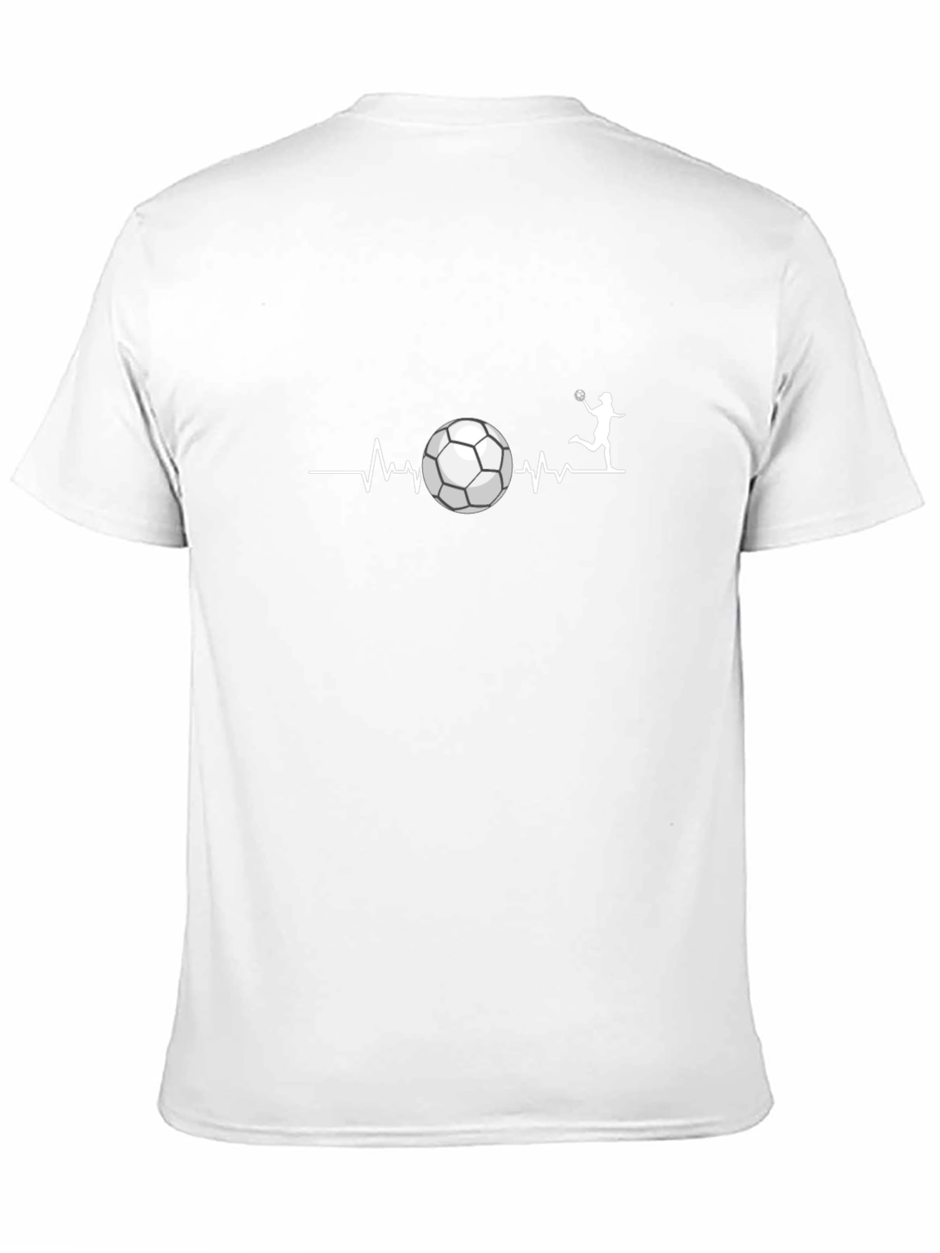 Heartbeat Soccer T-Shirt - Black Cotton Blend