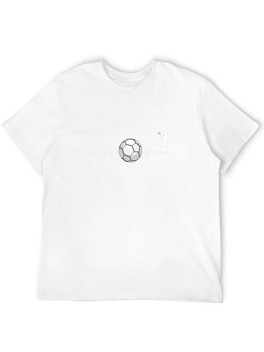 Heartbeat Soccer T-Shirt - Black Cotton Blend