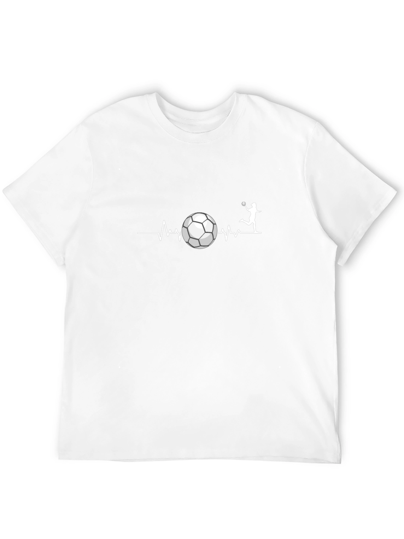 Heartbeat Soccer T-Shirt - Black Cotton Blend