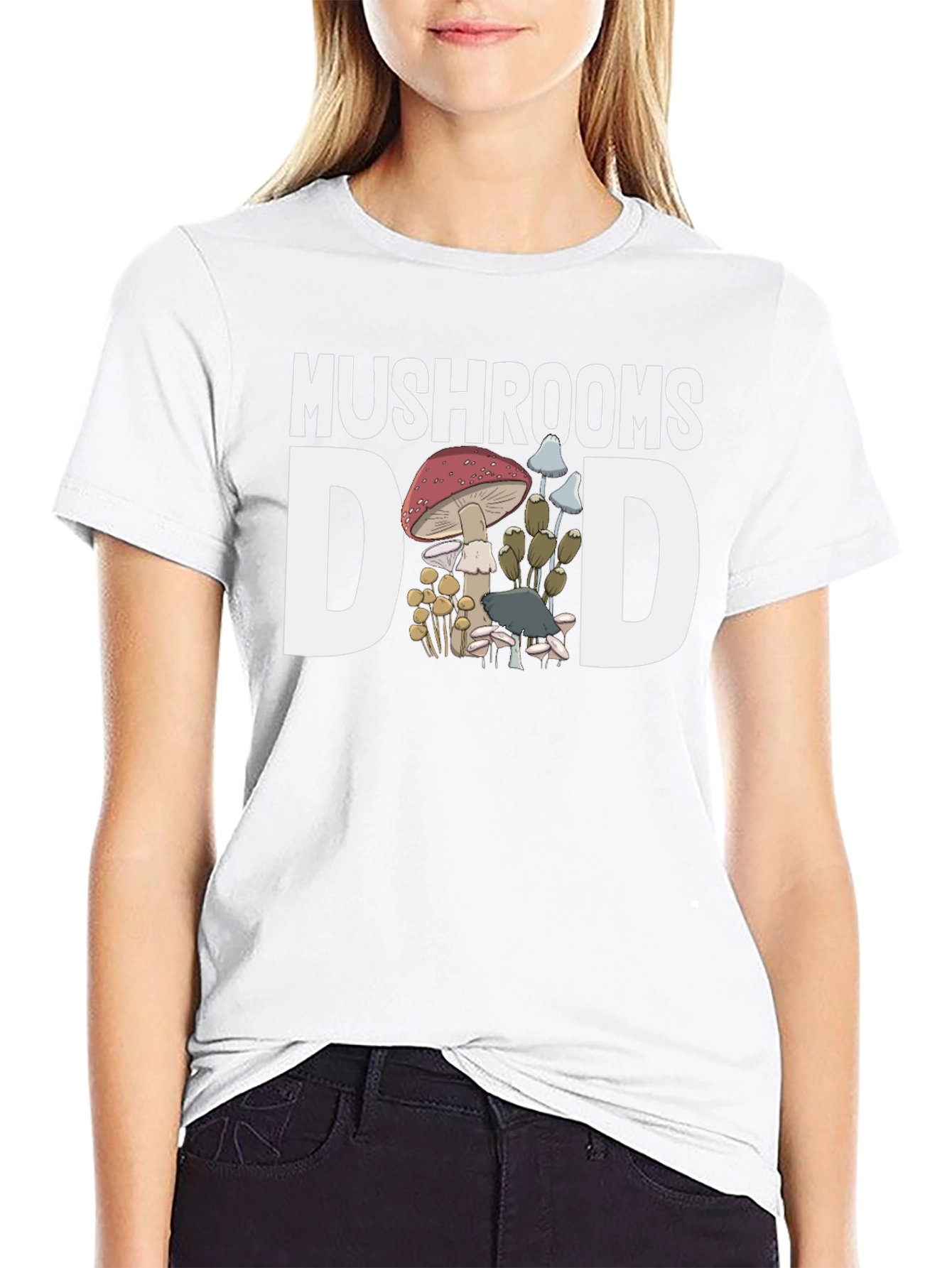 Mushrooms Dad Graphic T-Shirt - Fun Fungi Lover Tee
