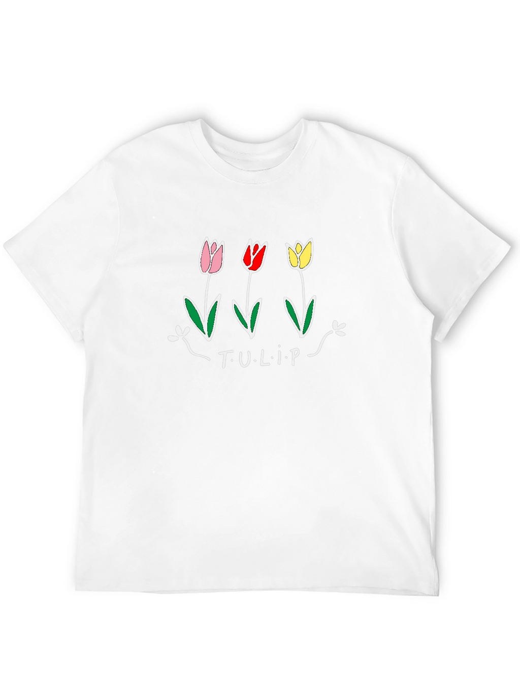 Tulip Graphic T-Shirt - Black Unisex Tee