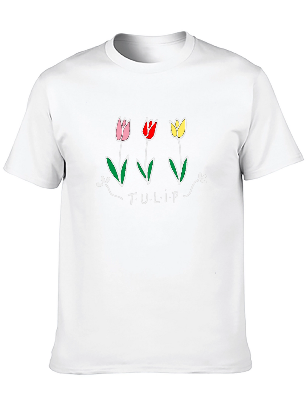 Tulip Graphic T-Shirt - Black Unisex Tee