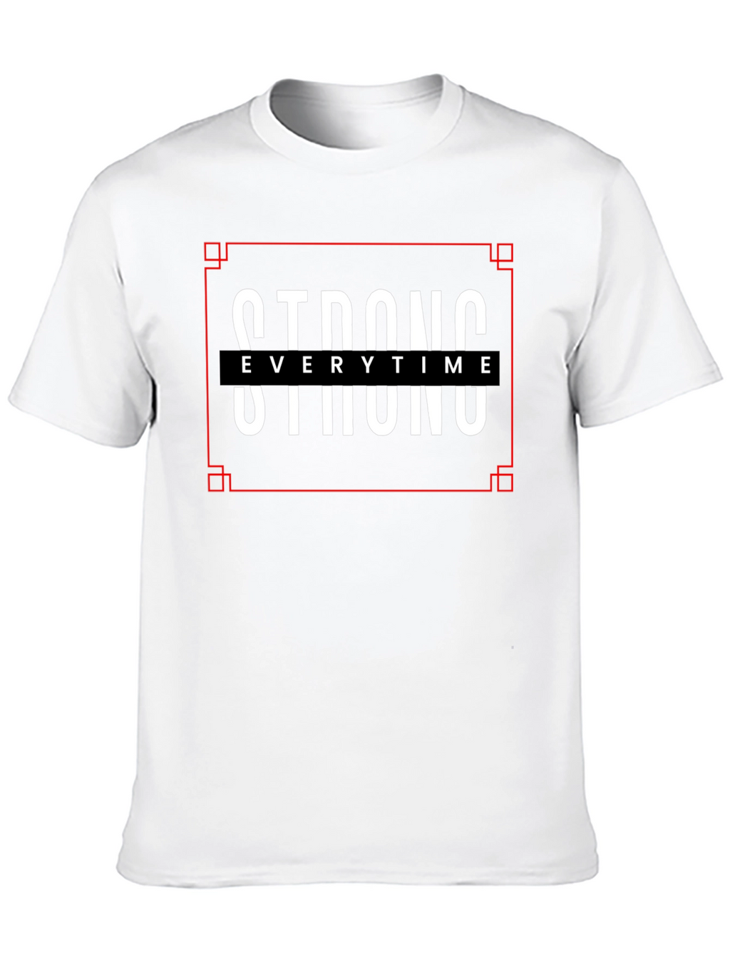 Strong Everytime Black Graphic T-Shirt