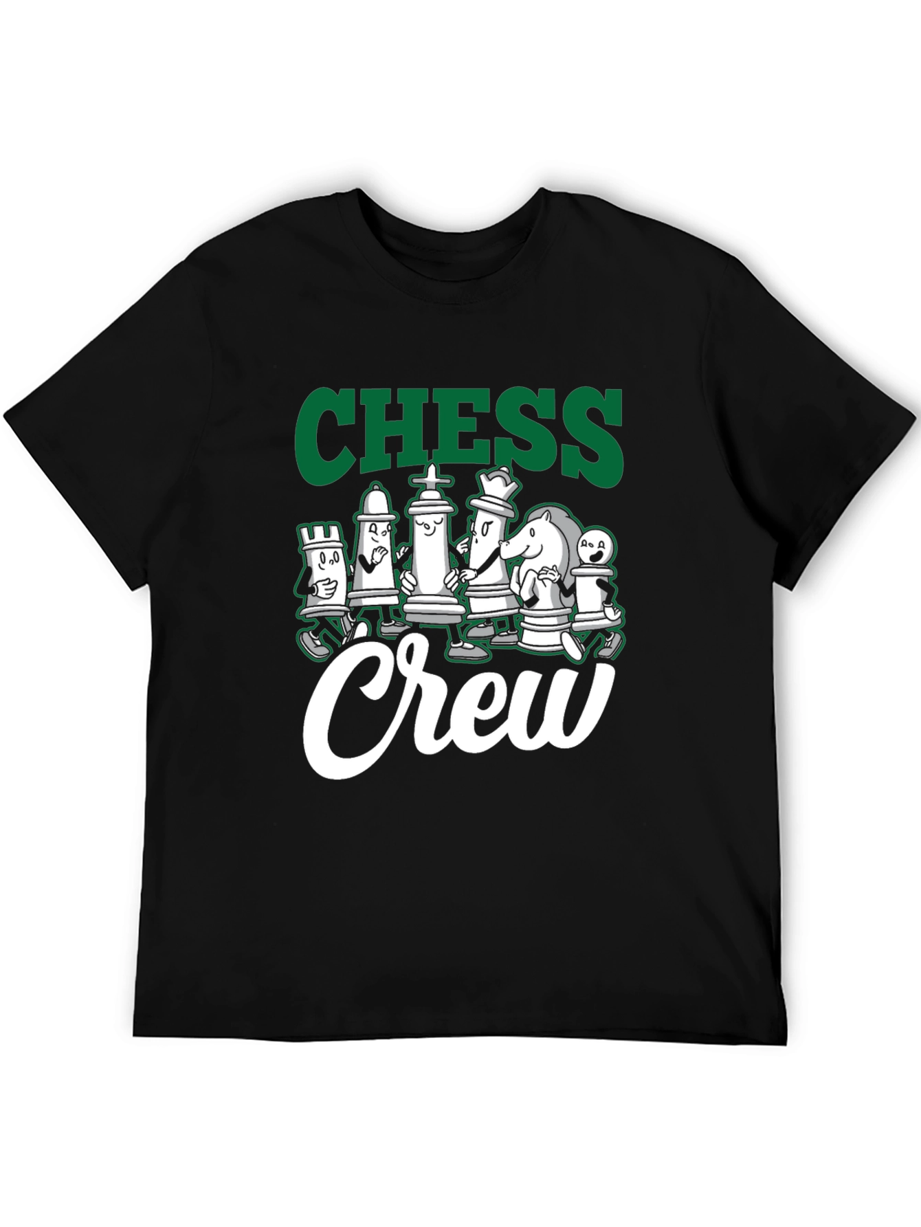 Chess Crew Graphic T-Shirt - Black Cotton Tee