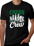 Chess Crew Graphic T-Shirt - Black Cotton Tee