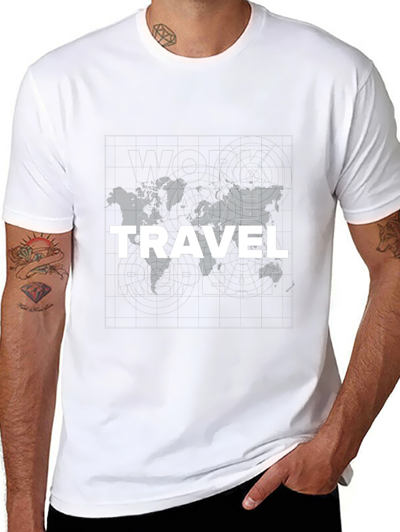Work Save Travel Repeat Graphic Tee