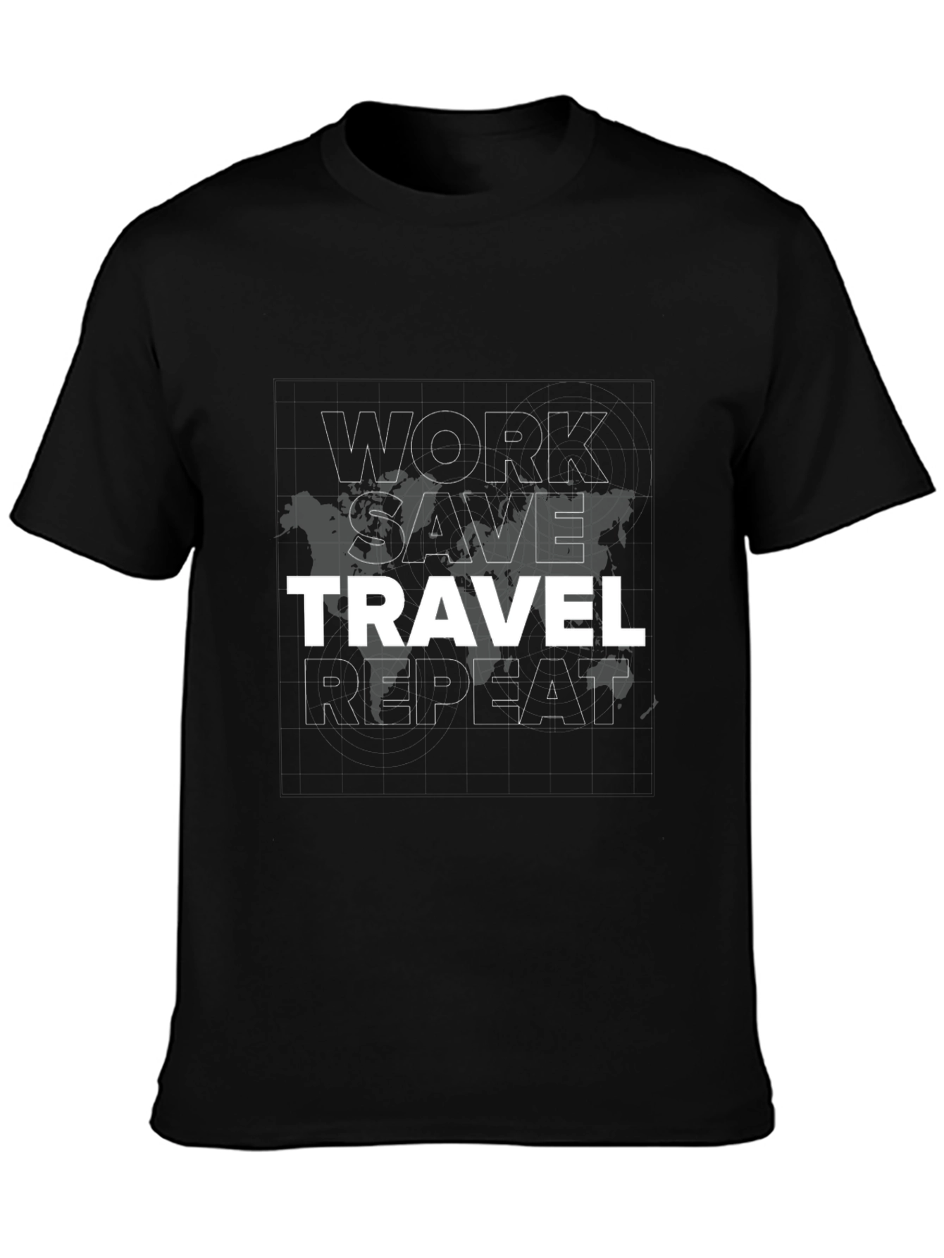 Work Save Travel Repeat Graphic Tee