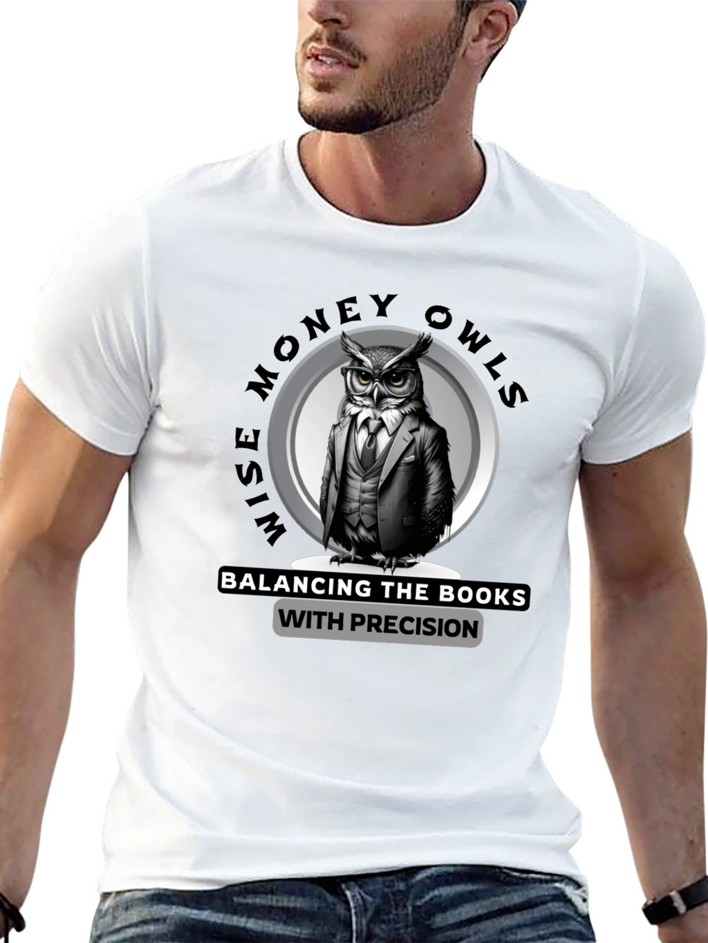 Wise Money Owls T-Shirt - Balancing Books With Precision
