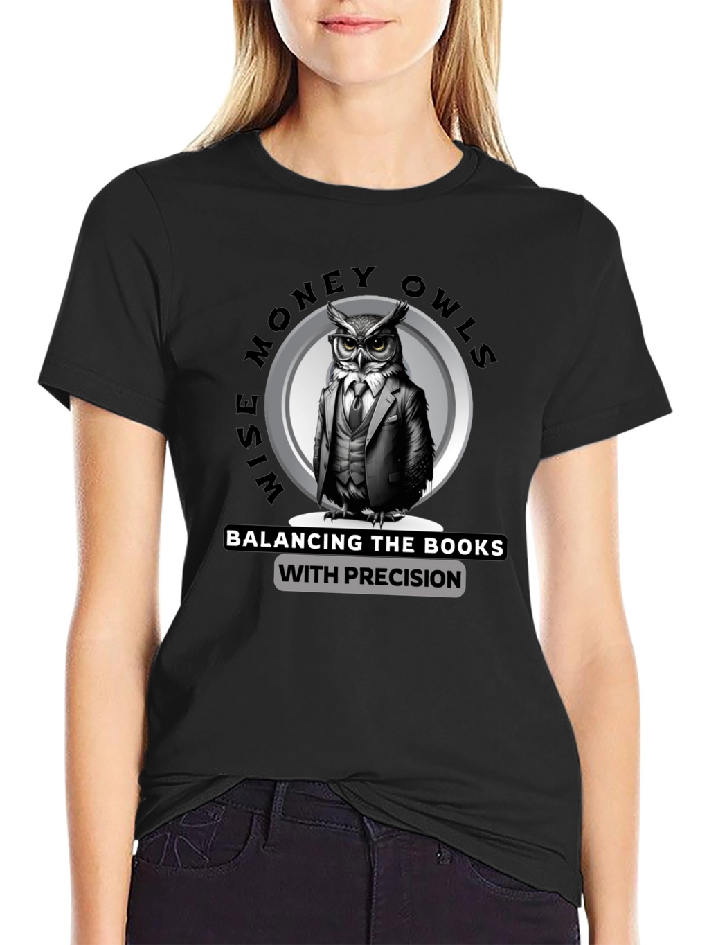 Wise Money Owls T-Shirt - Balancing Books With Precision