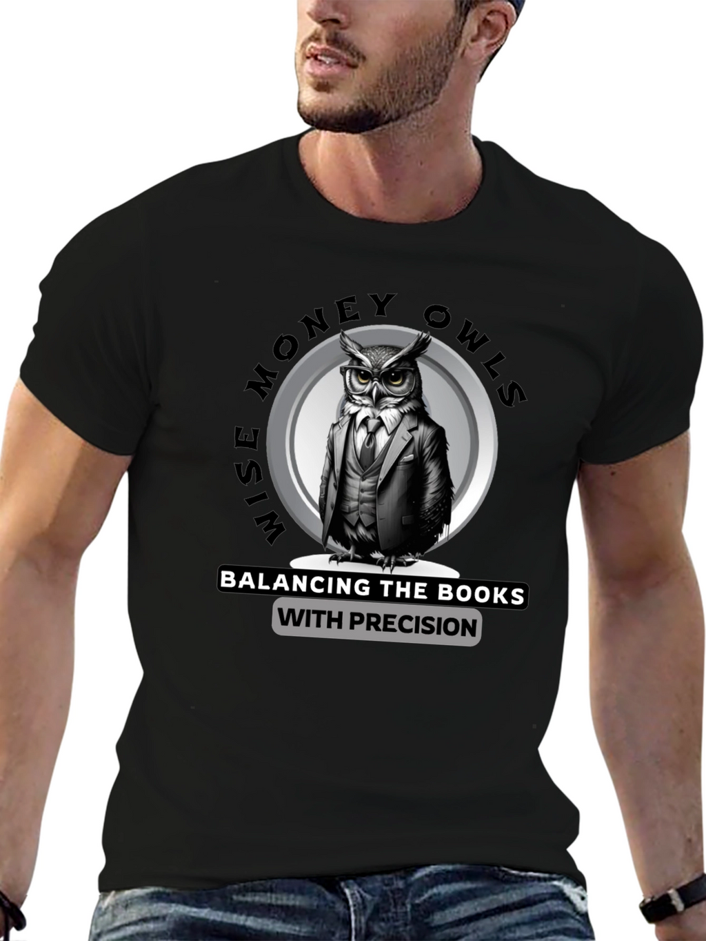 Wise Money Owls T-Shirt - Balancing Books With Precision