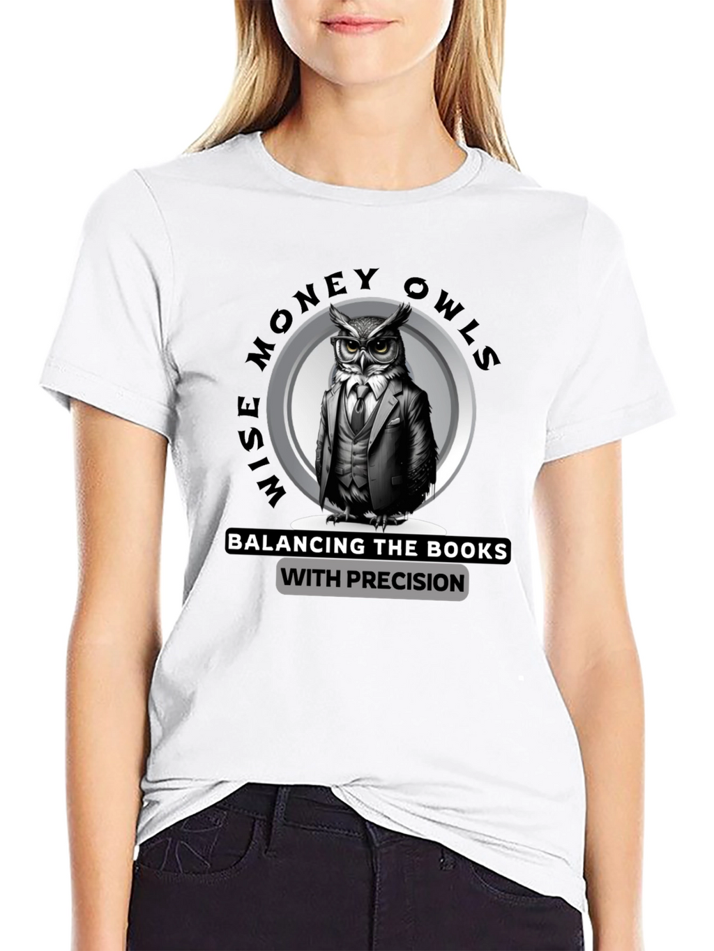 Wise Money Owls T-Shirt - Balancing Books With Precision