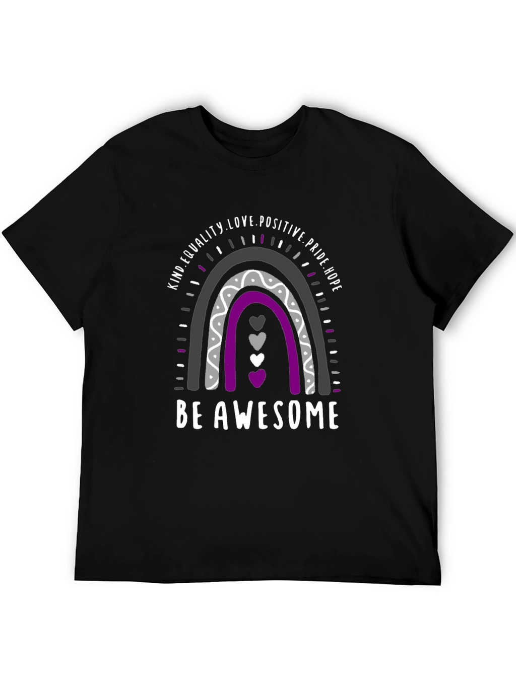 Asexual Pride Rainbow T-Shirt - Be Awesome
