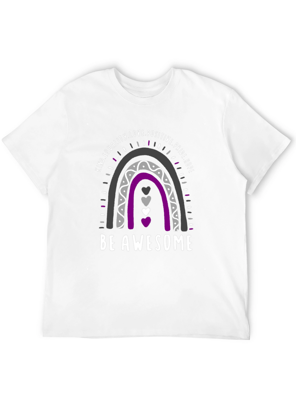 Asexual Pride Rainbow T-Shirt - Be Awesome