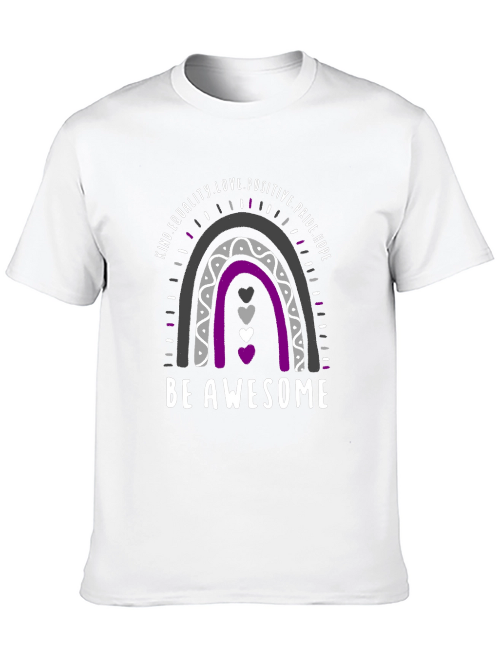 Asexual Pride Rainbow T-Shirt - Be Awesome