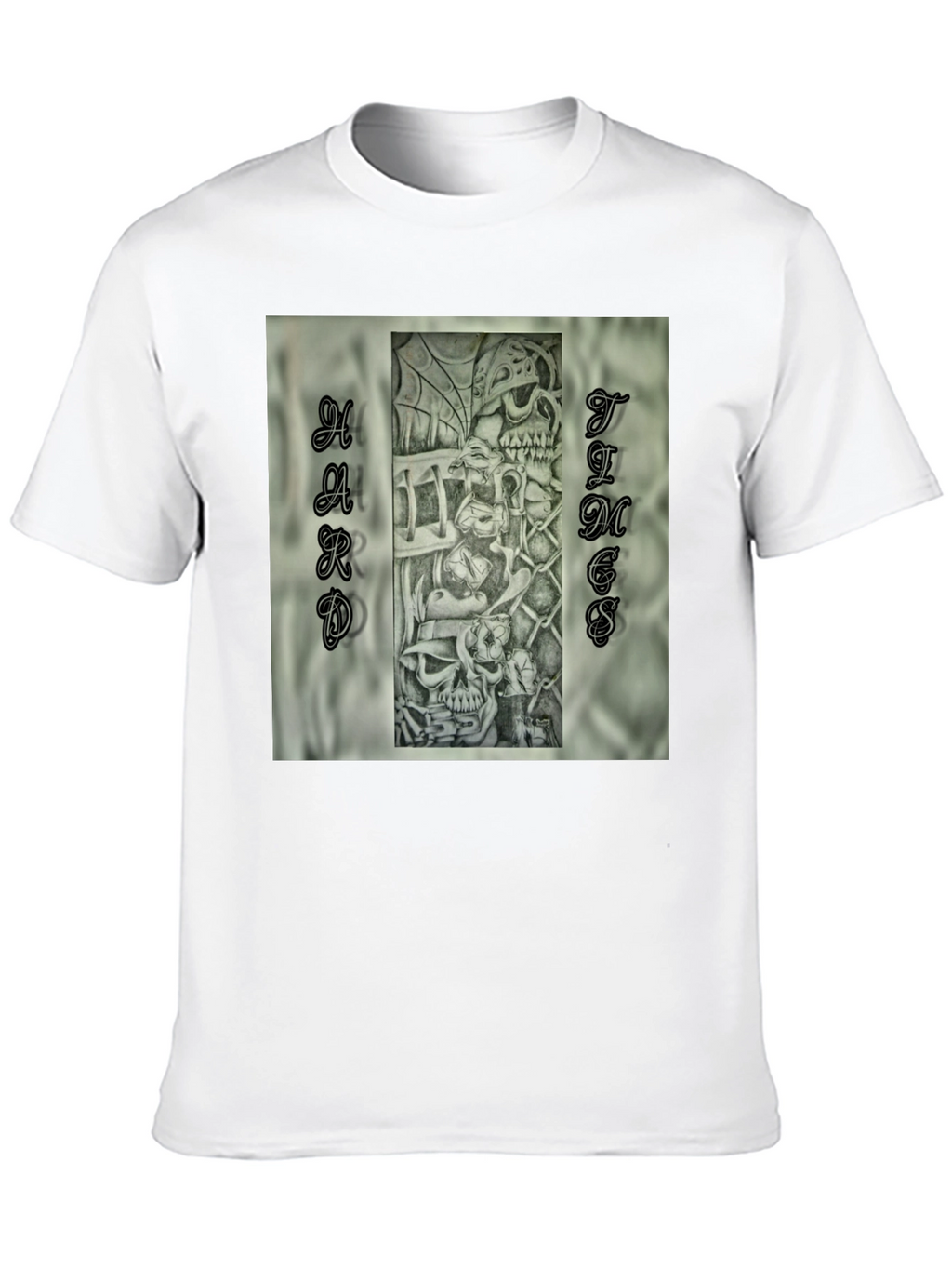 Hard Times Graphic Print Black T-Shirt
